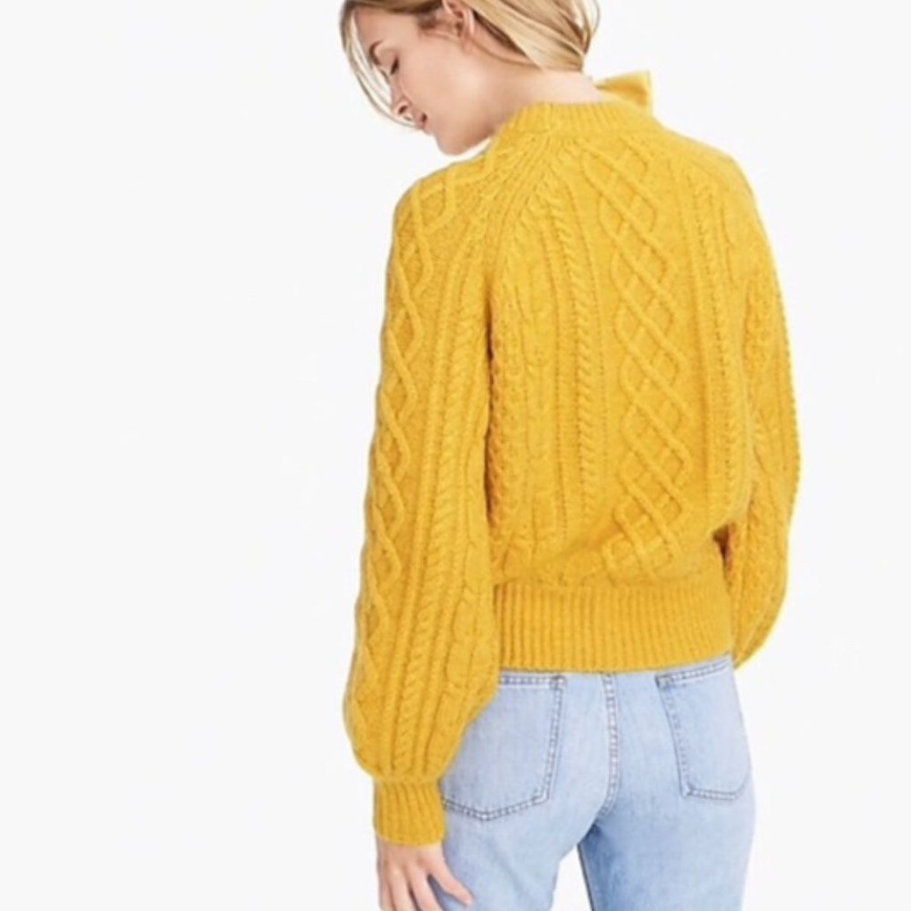 J. Crew Demy Lee Mustard Yellow Sweater - Picture 2 of 9